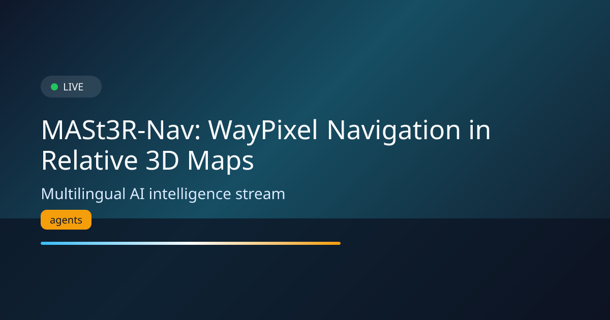 MASt3R-Nav: WayPixel Navigation in Relative 3D Maps | AI News Hub