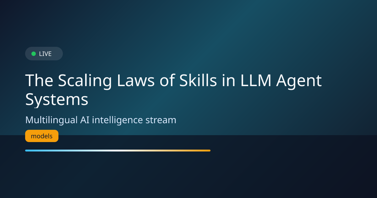 The Scaling Laws of Skills in LLM Agent Systems | AI News Hub